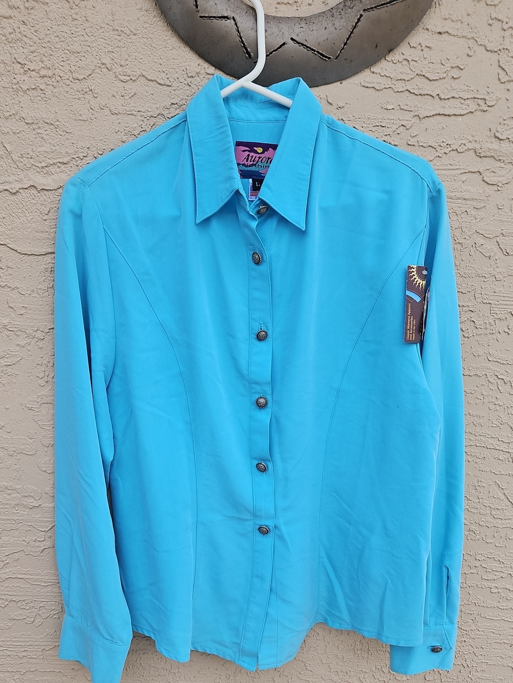 Women’s Turquoise Button-Down Shirt by Alton